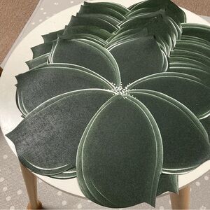 Poinsetta Placemats. Hand painted art.